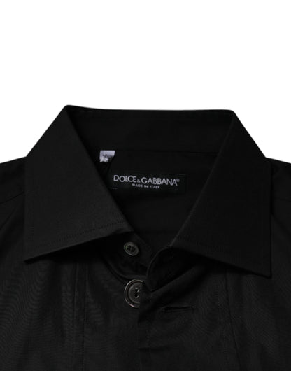 Dolce & Gabbana Black Cotton Formal Long Sleeves Dress Shirt by Dolce & Gabbana