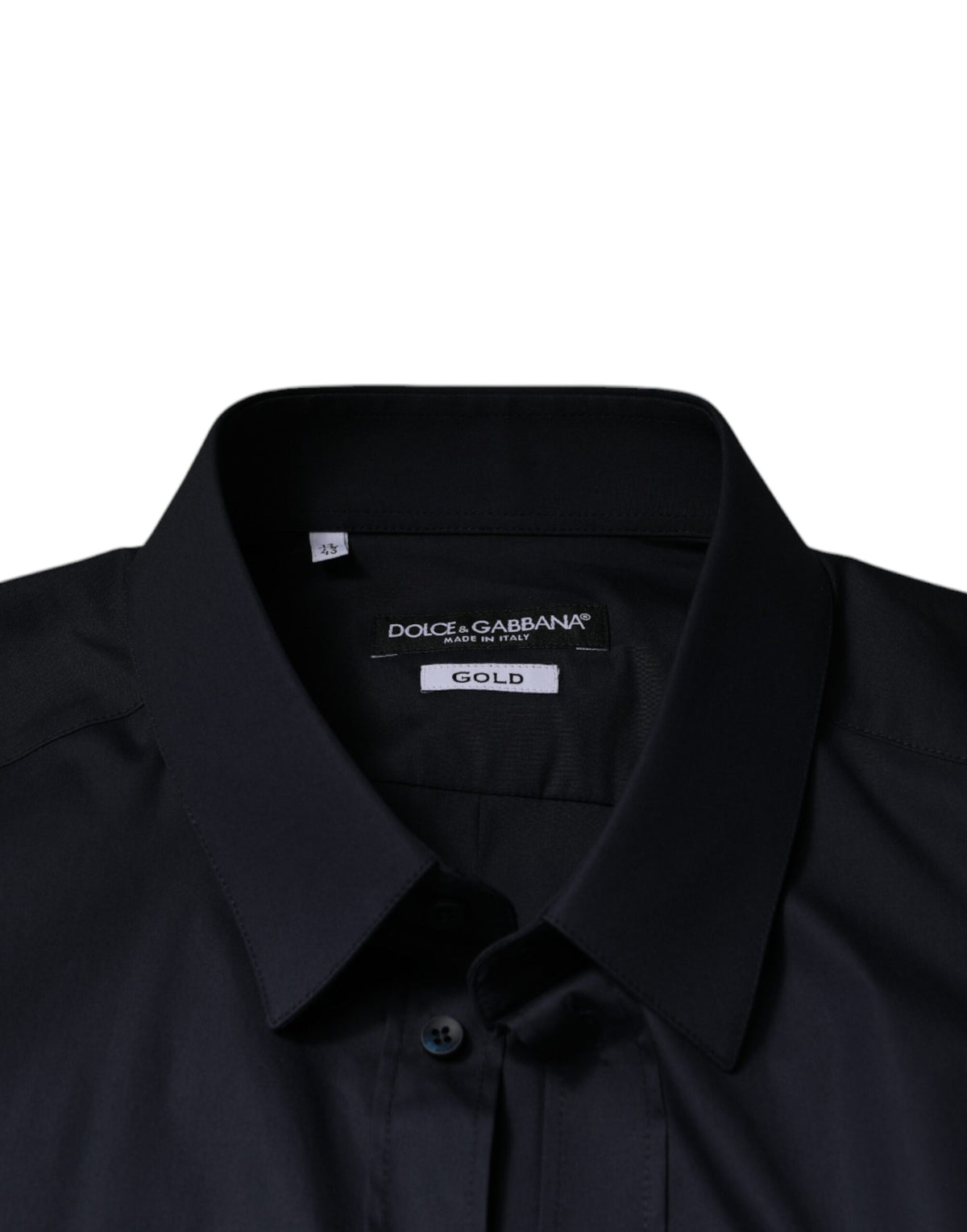 Chemise Dolce & Gabbana Gold slim fit en coton mélangé noir – TSH87330