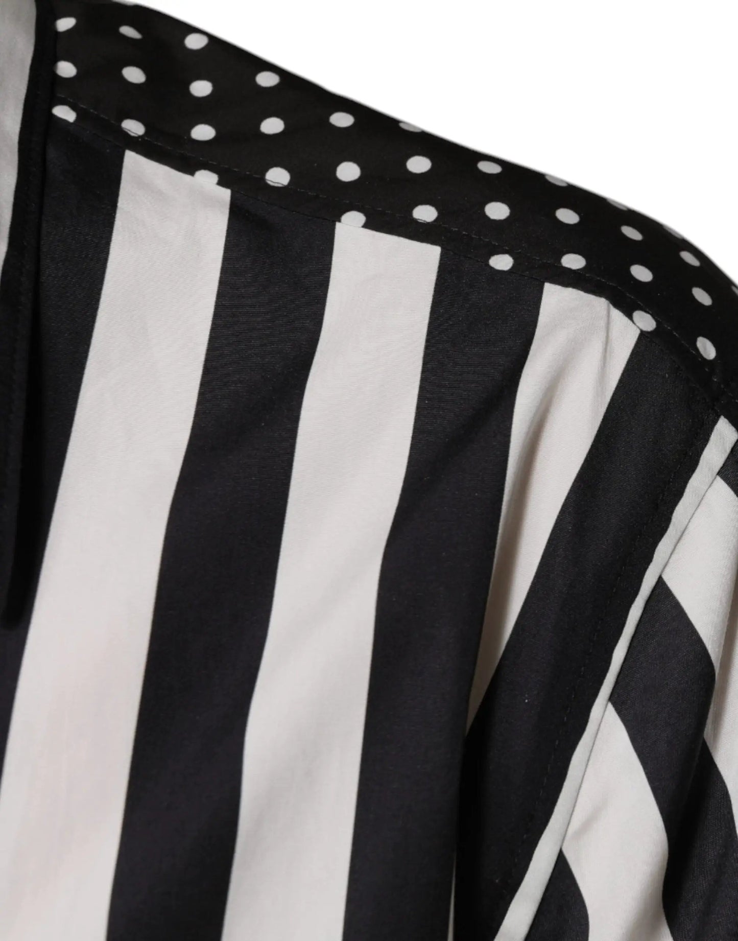 Dolce & Gabbana Black White Striped Button Down Casual Shirt by Dolce & Gabbana
