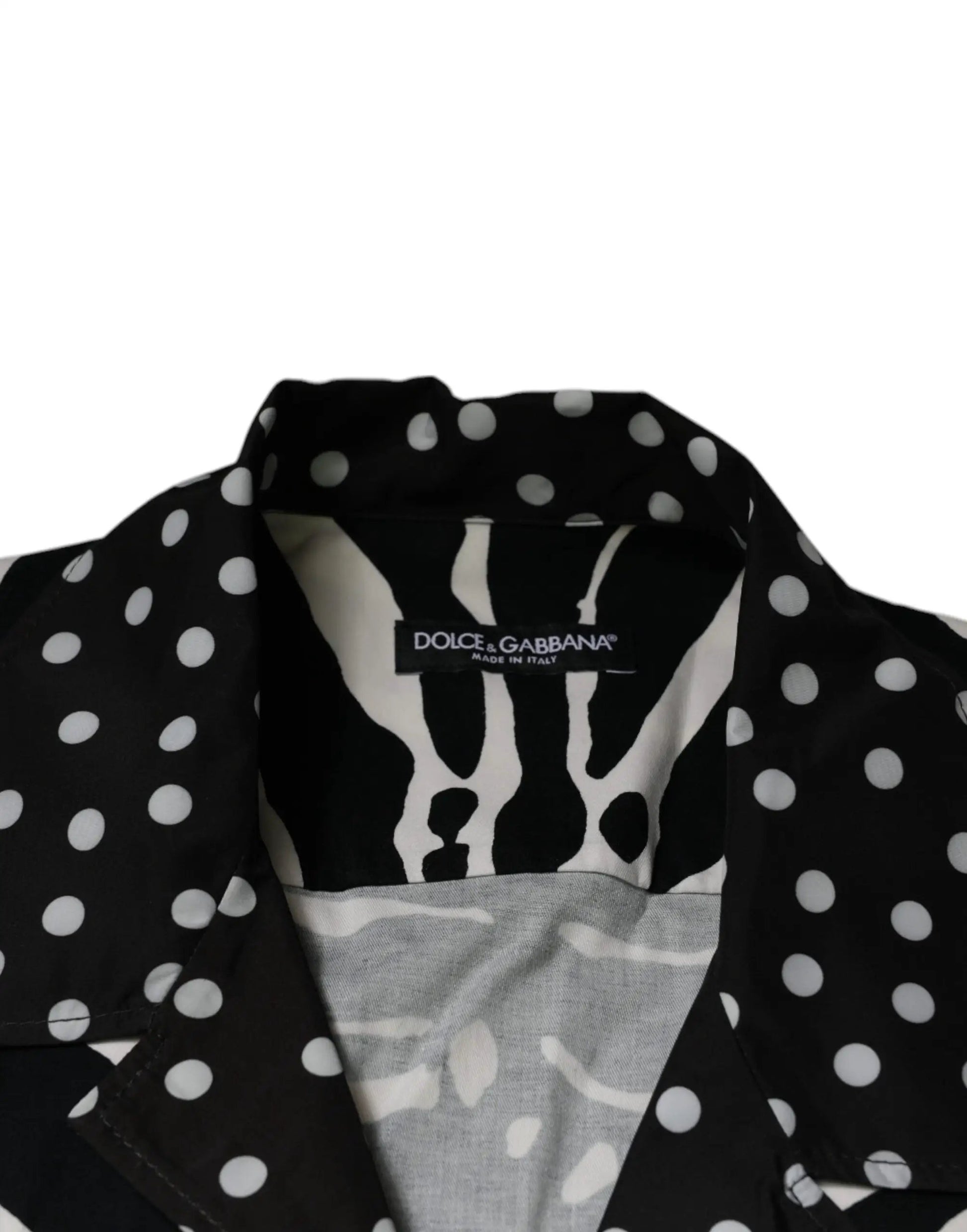 Dolce & Gabbana Black White Zebra Button Down Oversize Shirt by Dolce & Gabbana