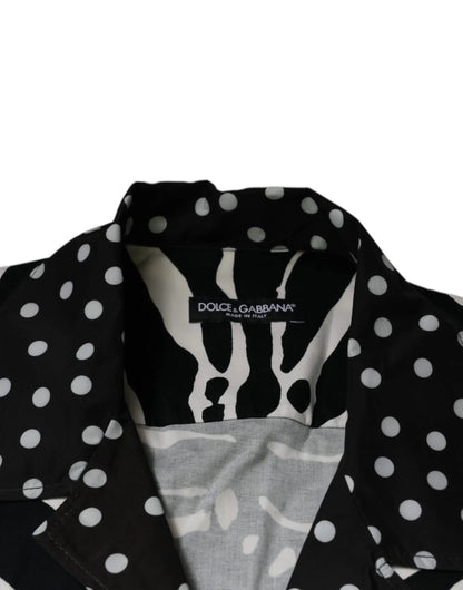 Dolce & Gabbana Black White Zebra Button Down Oversize Shirt by Dolce & Gabbana