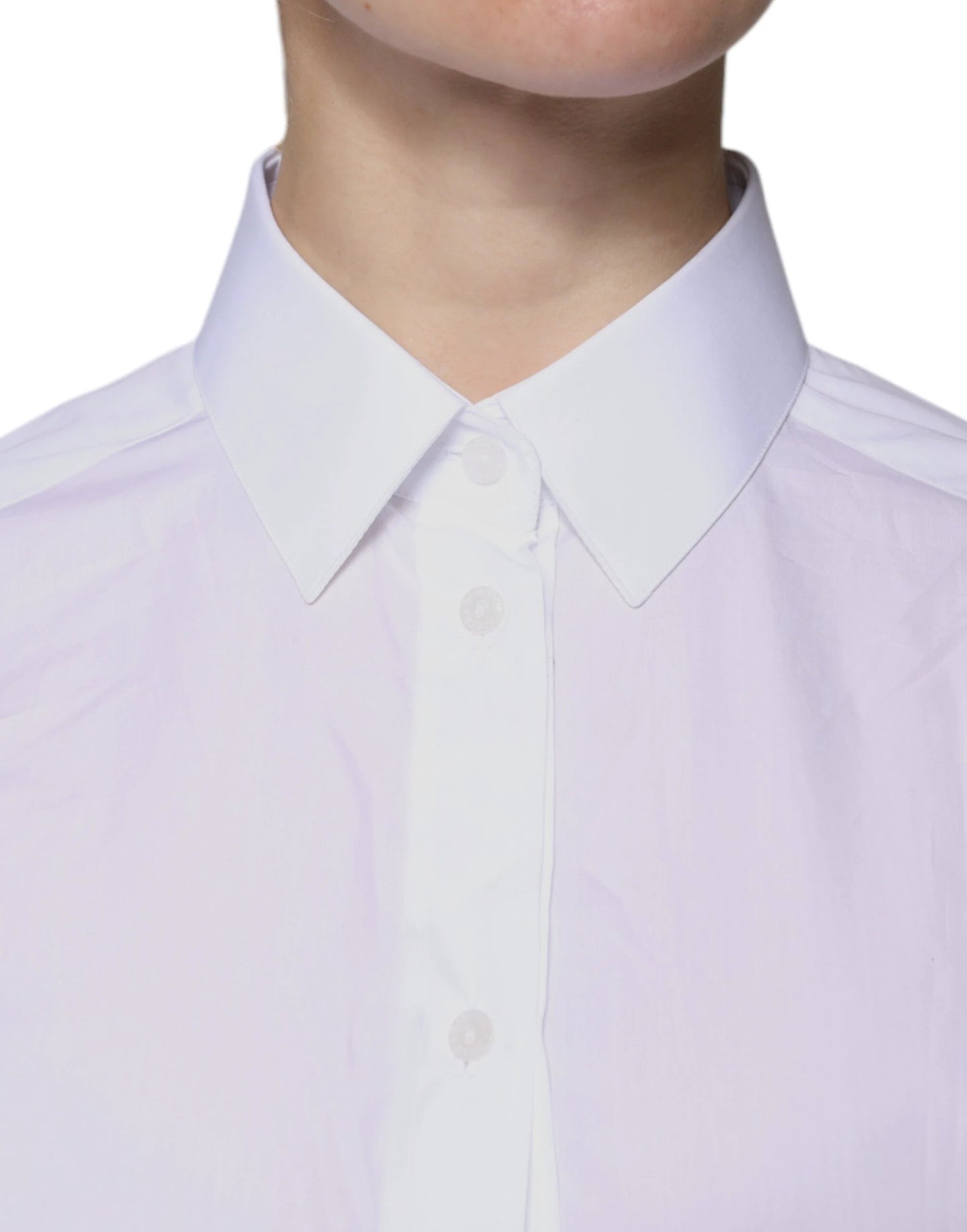 Dolce & Gabbana White Cotton Collared Long Sleeves Shirt Top by Dolce & Gabbana