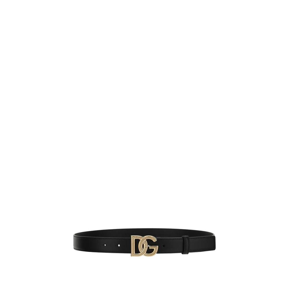 Dolce & Gabbana Black Calf Leather Bos Taurus Regular Belt by Dolce & Gabbana