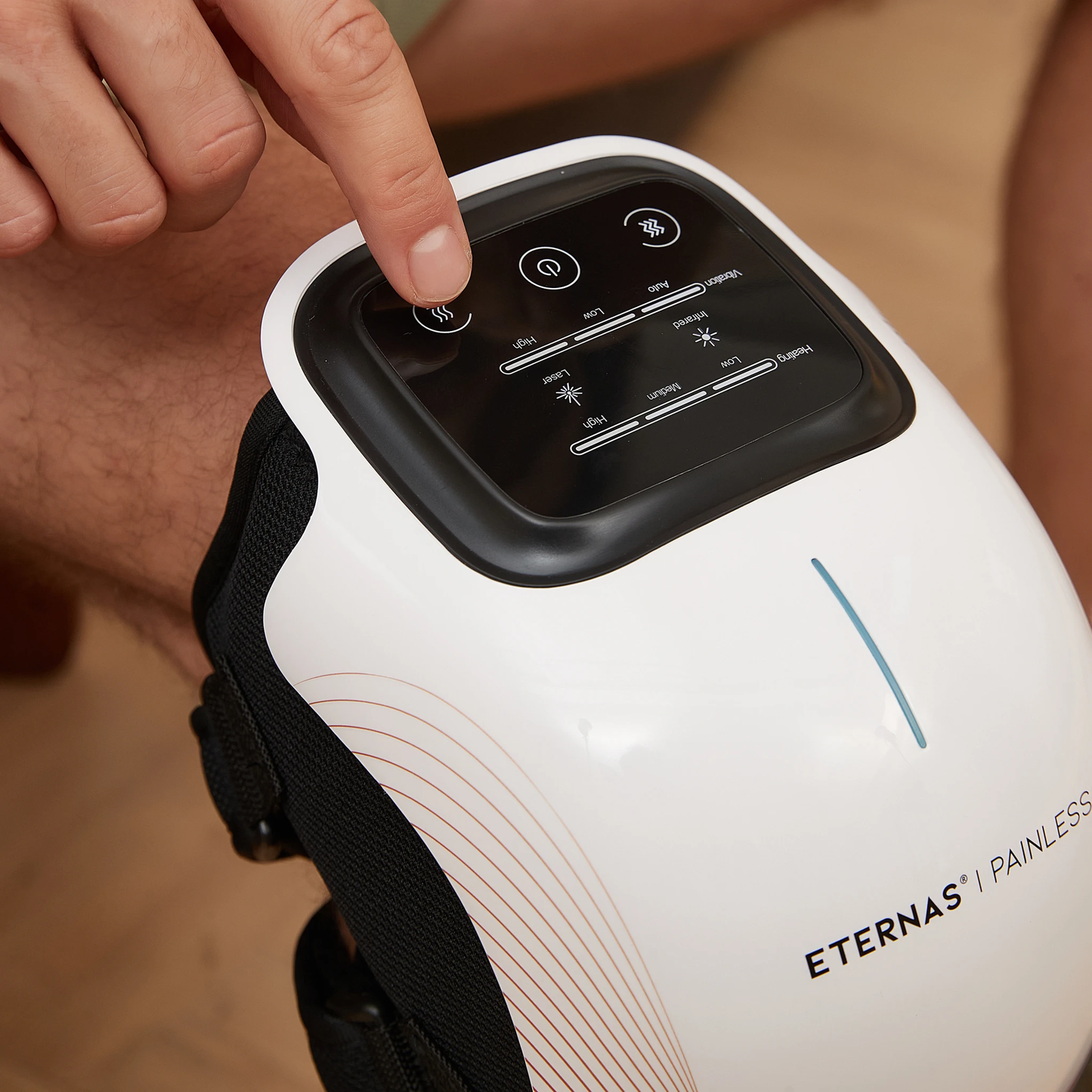 Masajeador de Rodilla Inalámbrico | Alivio del Dolor Articular por Infrarrojos, Calor, Láser y Vibración by Eternas