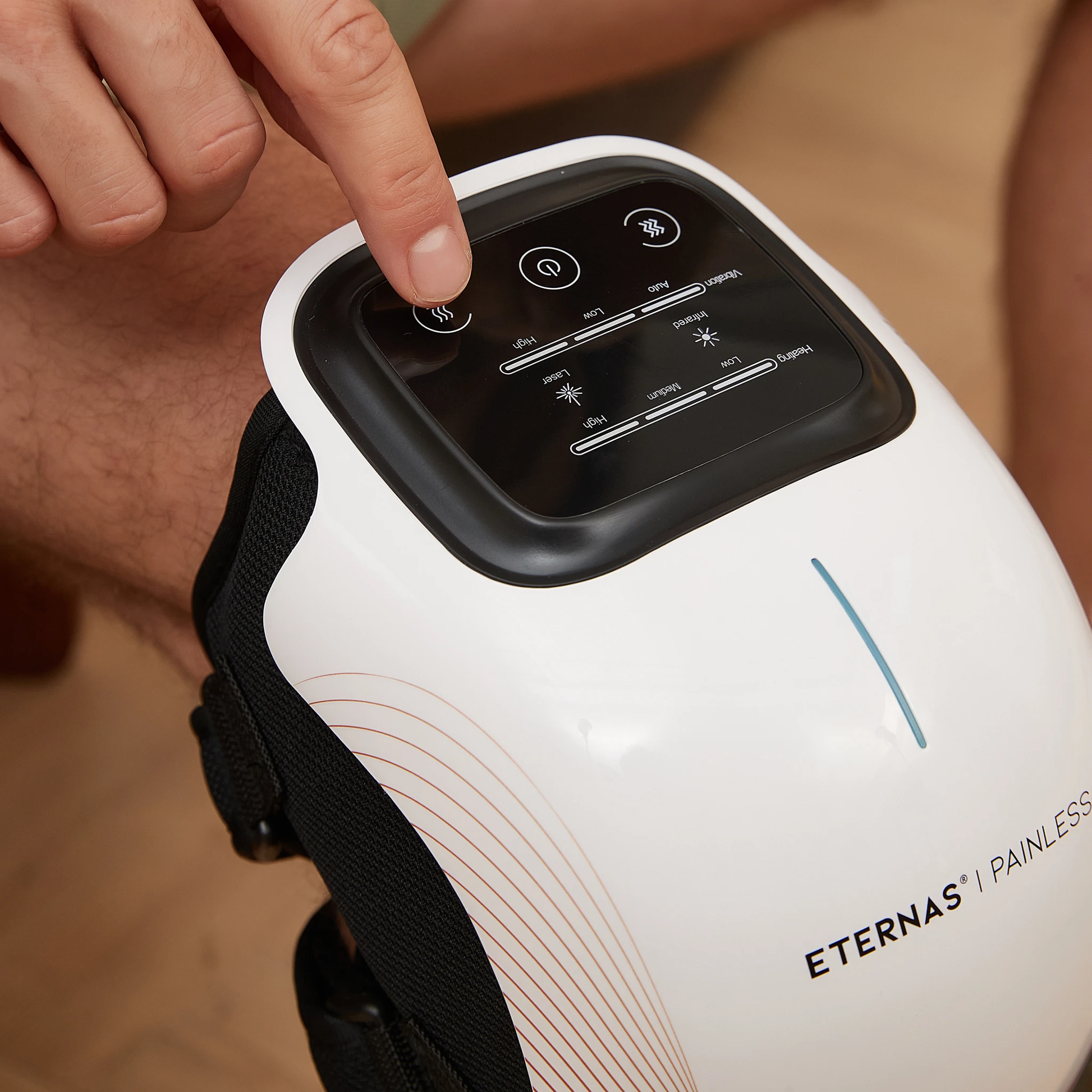 Masajeador de Rodilla Inalámbrico | Alivio del Dolor Articular por Infrarrojos, Calor, Láser y Vibración by Eternas