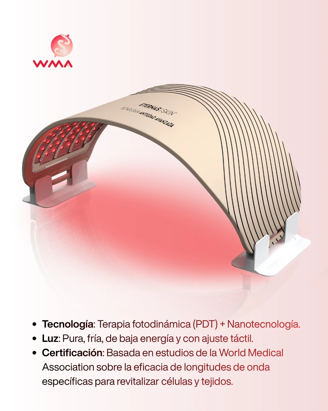 Lampe LED Anti-âge avancée- Thérapie Photodynamique (PDT) by Eternas