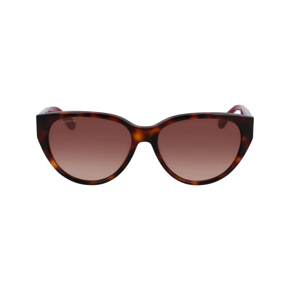 Lacoste Brown Acetate Sunglasses by Lacoste