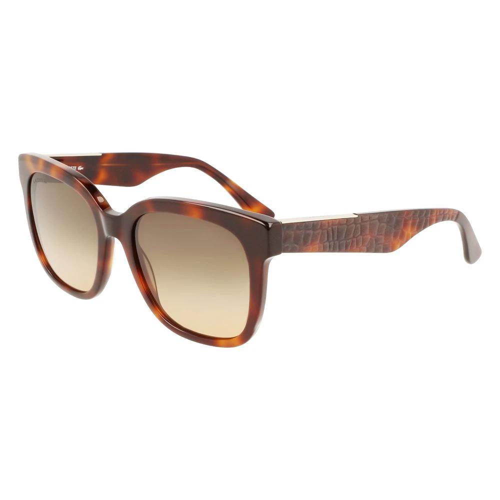 Lacoste Brown Acetate Sunglasses by Lacoste
