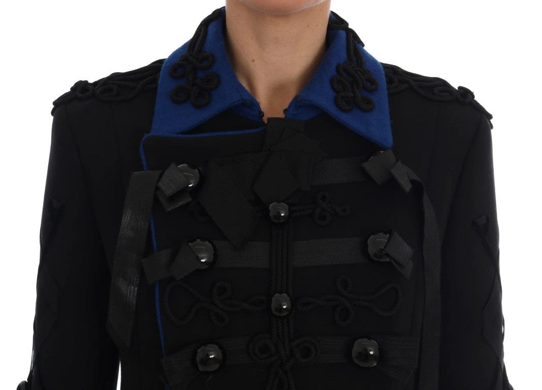 Dolce & Gabbana Black Wool Trench Jacket