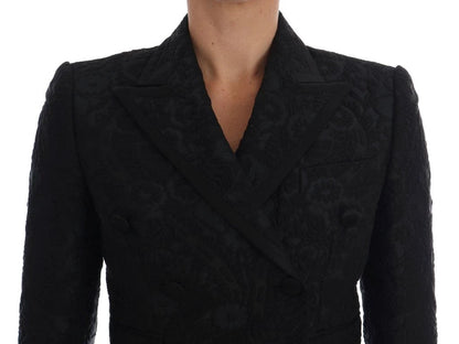 Dolce & Gabbana Black Brocade Blazer Jacket