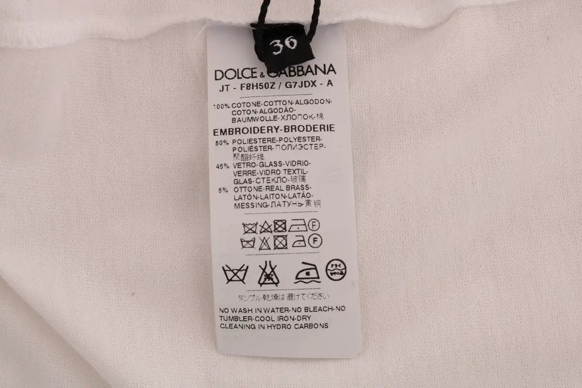 Dolce & Gabbana White Cotton Fairy Tale T-Shirt by Dolce & Gabbana
