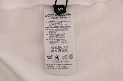Dolce & Gabbana White Cotton Fairy Tale T-Shirt by Dolce & Gabbana