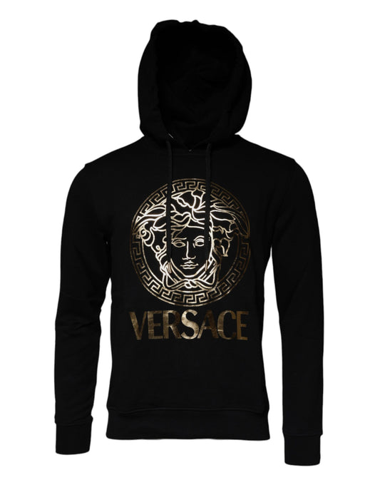 Sweat à capuche Versace Medusa en coton noir – TSH87191