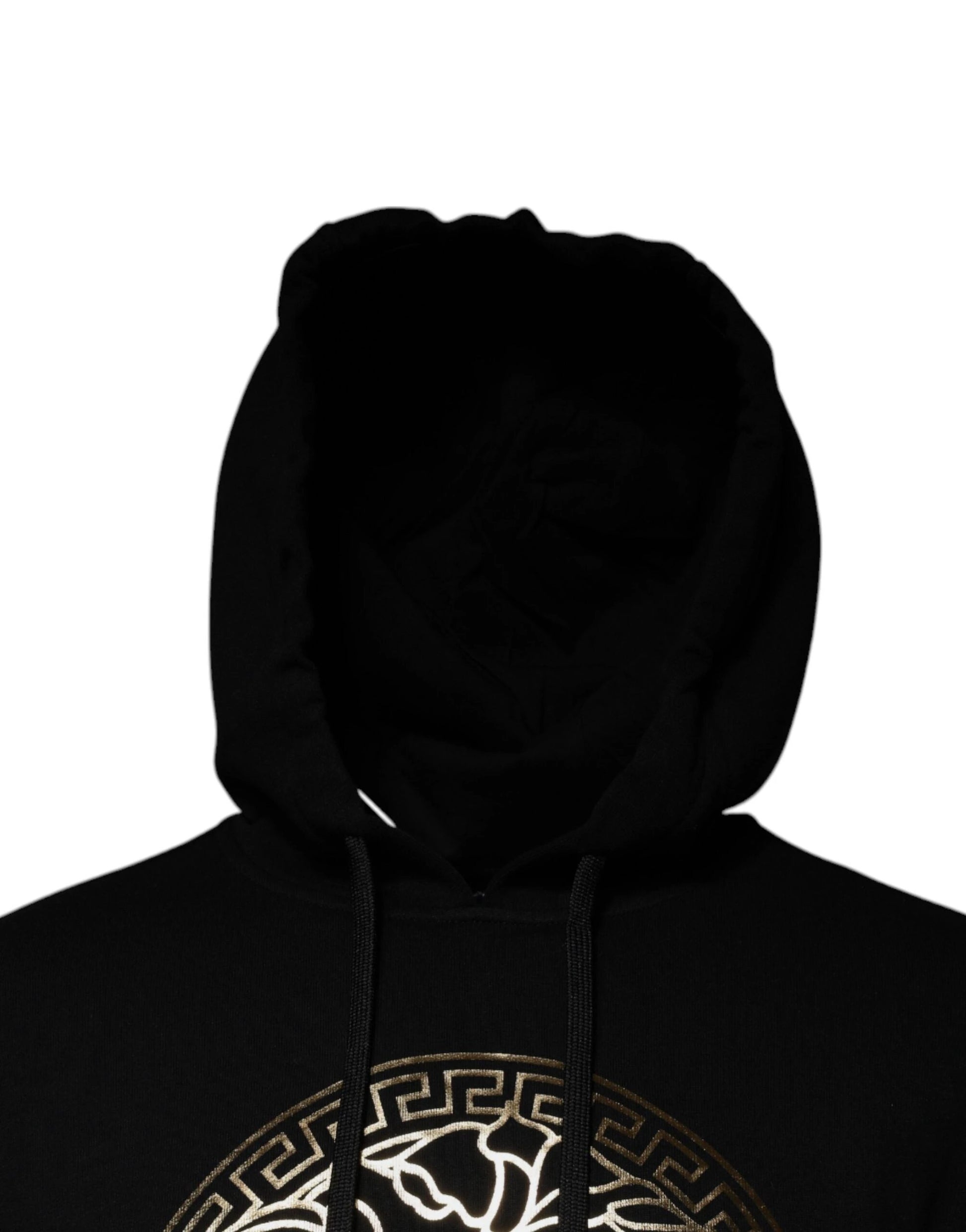 Versace Black Medusa Cotton Hoodie Pullover Sweatshirt Sweater by Versace