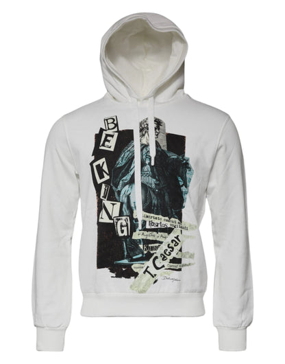 Dolce & Gabbana White Caesar Cotton Hooded Pullover Sweater by Dolce & Gabbana