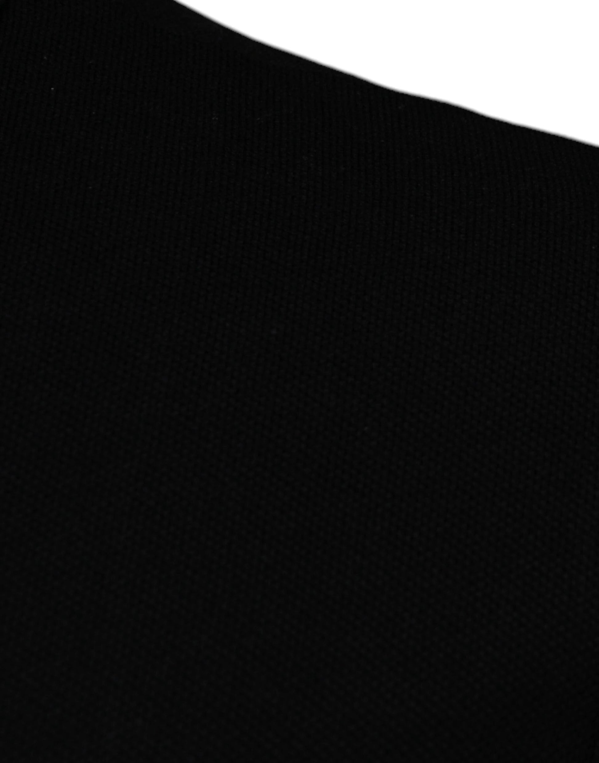 Versace Black Viscose Collared Polo Short Sleeves T-shirt by Versace