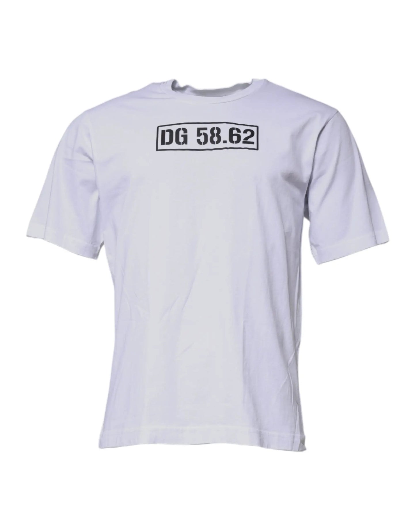 Dolce & Gabbana White DG Logo Cotton Crew Neck T-shirt by Dolce & Gabbana