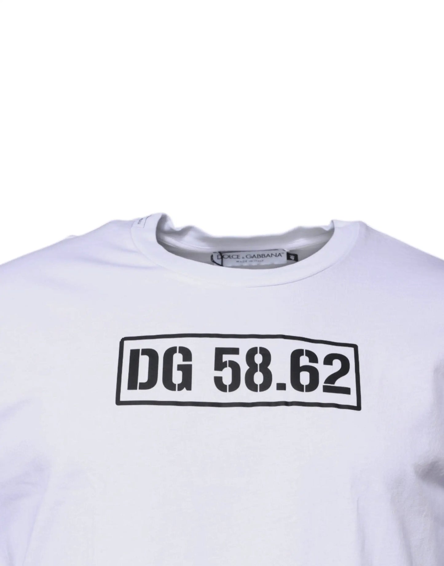 Dolce & Gabbana White DG Logo Cotton Crew Neck T-shirt by Dolce & Gabbana