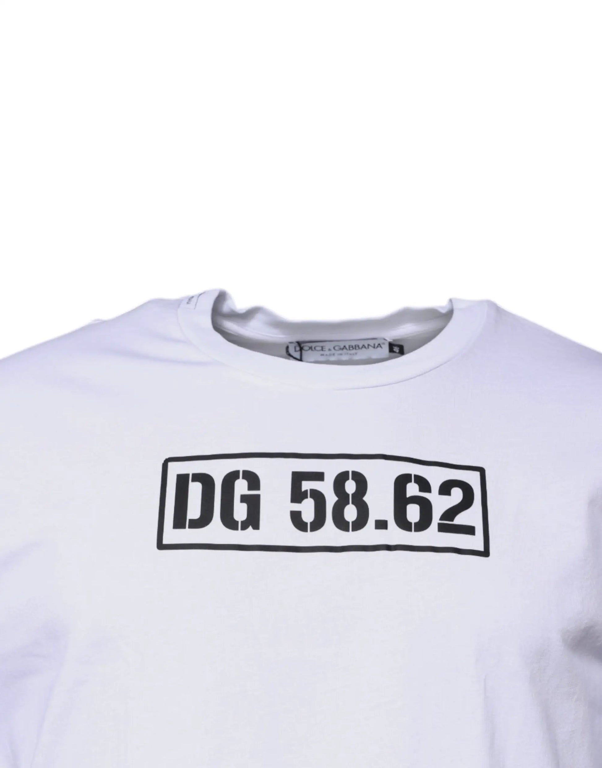 Dolce & Gabbana White DG Logo Cotton Crew Neck T-shirt by Dolce & Gabbana