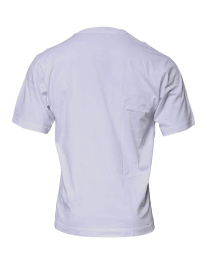 Dolce & Gabbana White DG Logo Cotton Crew Neck T-shirt by Dolce & Gabbana