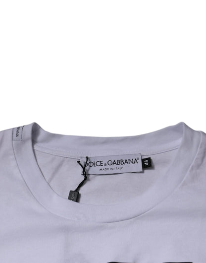 Dolce & Gabbana White DG Logo Cotton Crew Neck T-shirt by Dolce & Gabbana