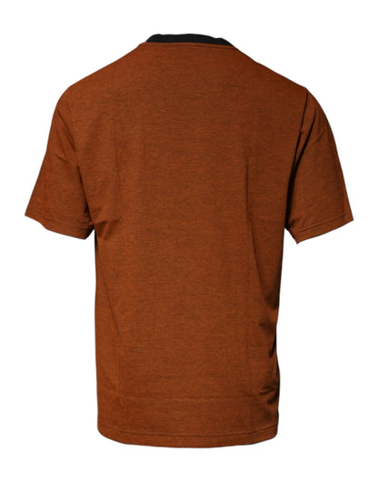 Dolce & Gabbana Brown DG Logo Cotton Crew Neck T-shirt by Dolce & Gabbana