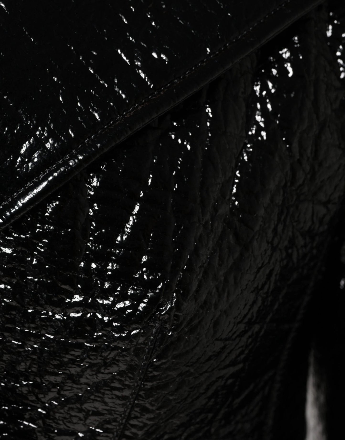 Dolce & Gabbana Black Leather Cropped Long Sleeve Coat Jacket by Dolce & Gabbana