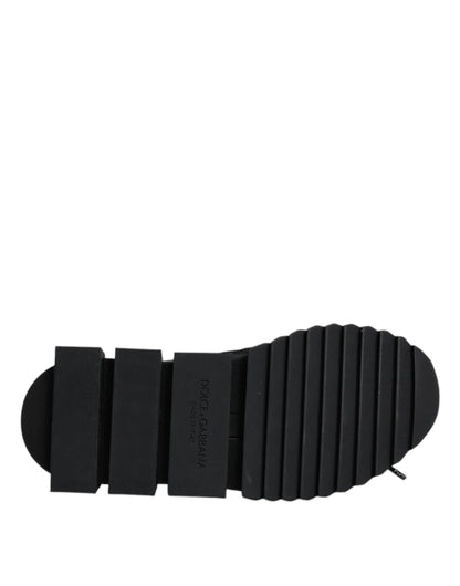Dolce & Gabbana Black Sorrento Socks Logo Sneakers Shoes by Dolce & Gabbana