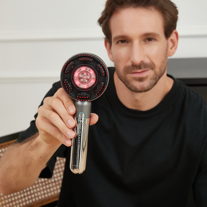 Peigne anti-chute de cheveux avec infrarouge et microcourant