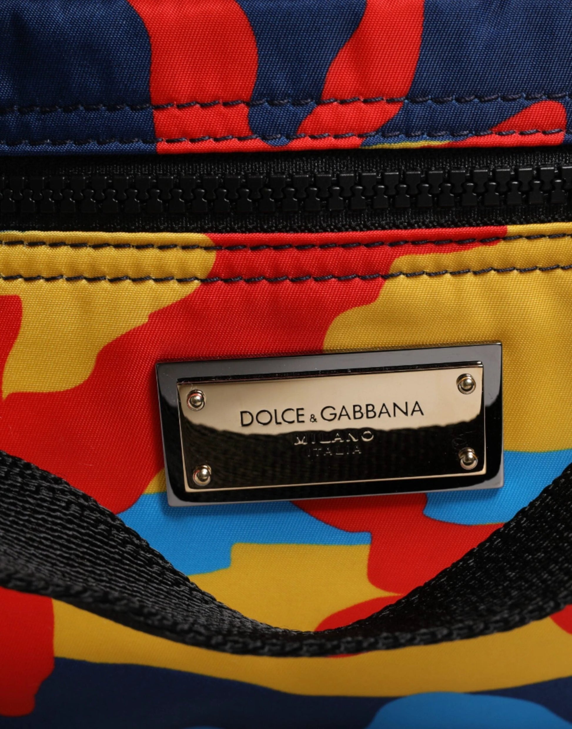 Dolce & Gabbana Multicolor Camouflage Nylon Shopping Tote Bag by Dolce & Gabbana