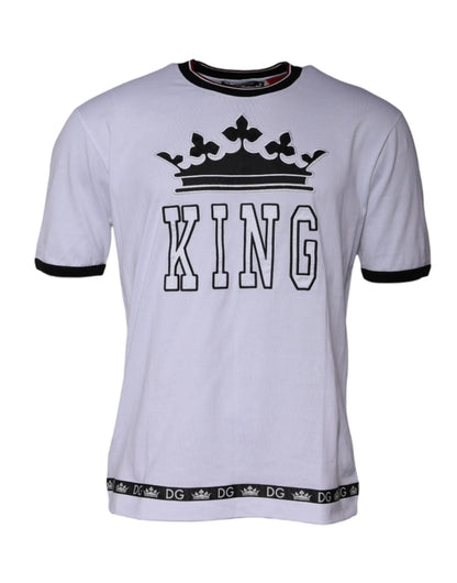Dolce & Gabbana White Jersey Crew Neck Short Sleeves T-shirt by Dolce & Gabbana