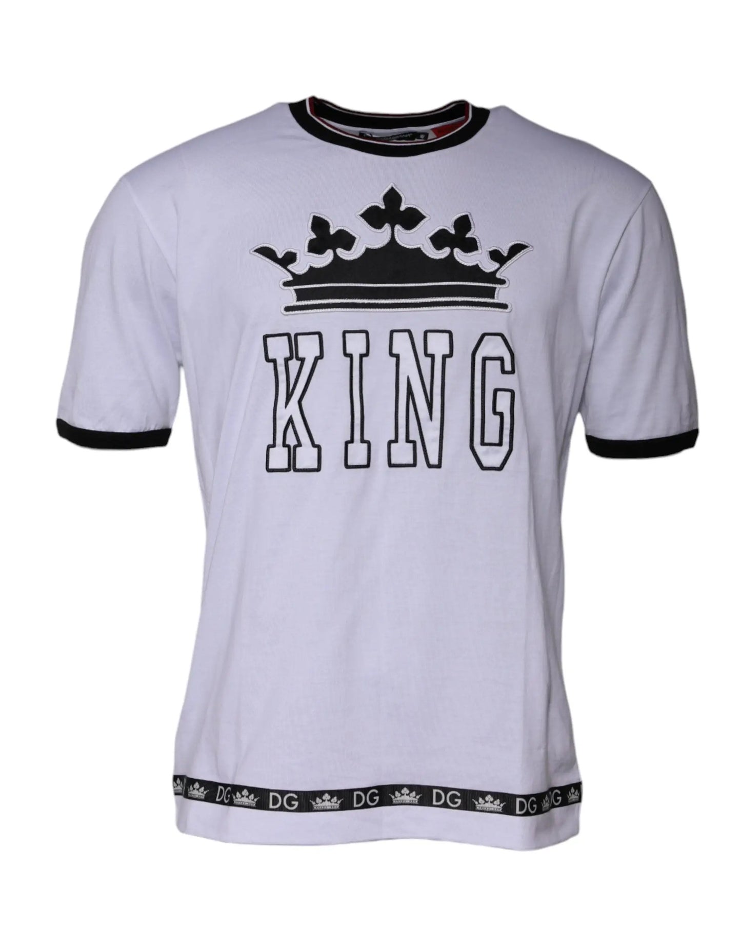Dolce & Gabbana White Jersey Crew Neck Short Sleeves T-shirt by Dolce & Gabbana