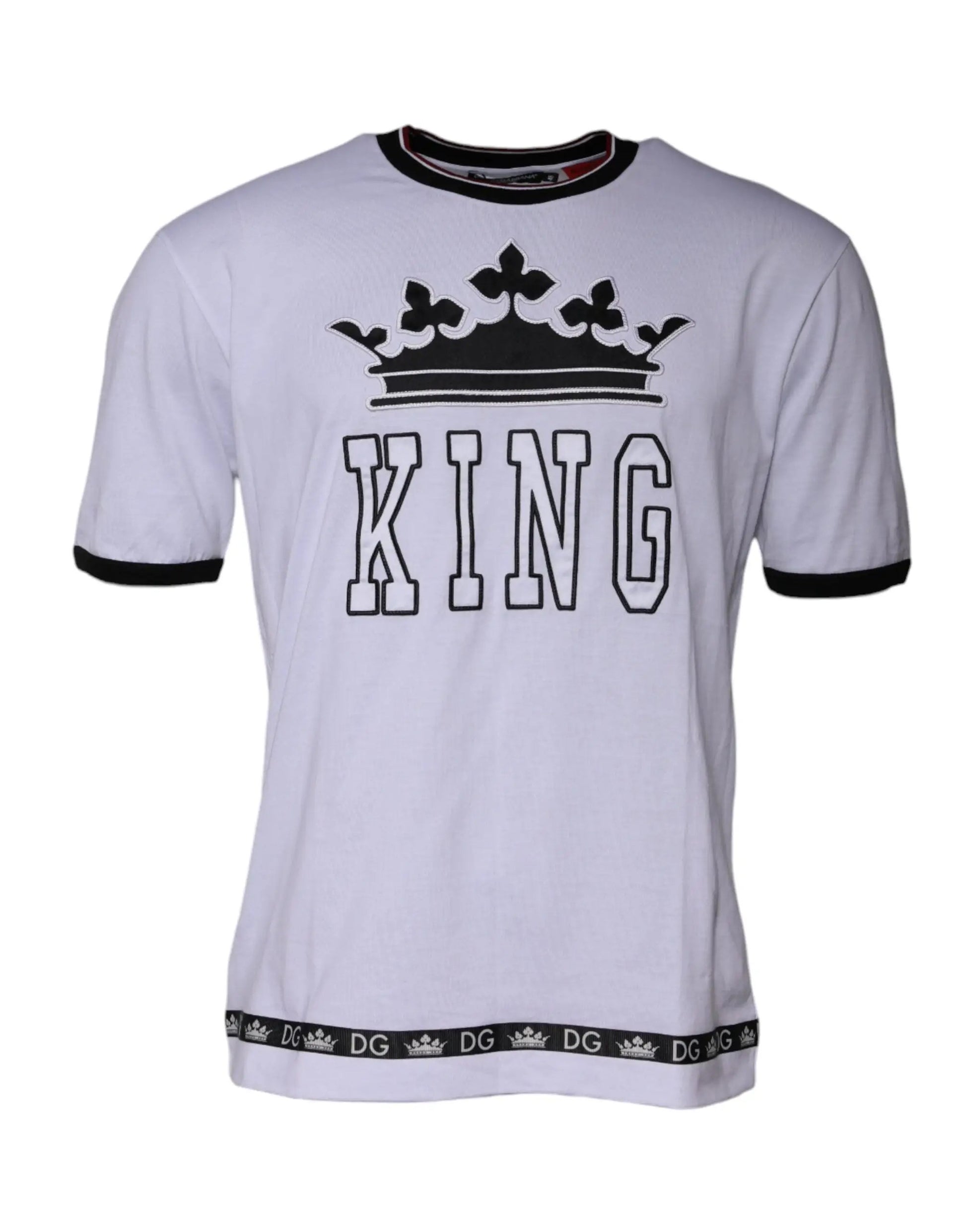 Dolce & Gabbana White Jersey Crew Neck Short Sleeves T-shirt by Dolce & Gabbana