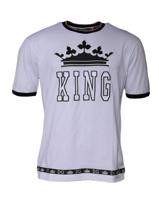 Dolce & Gabbana White Jersey Crew Neck Short Sleeves T-shirt by Dolce & Gabbana