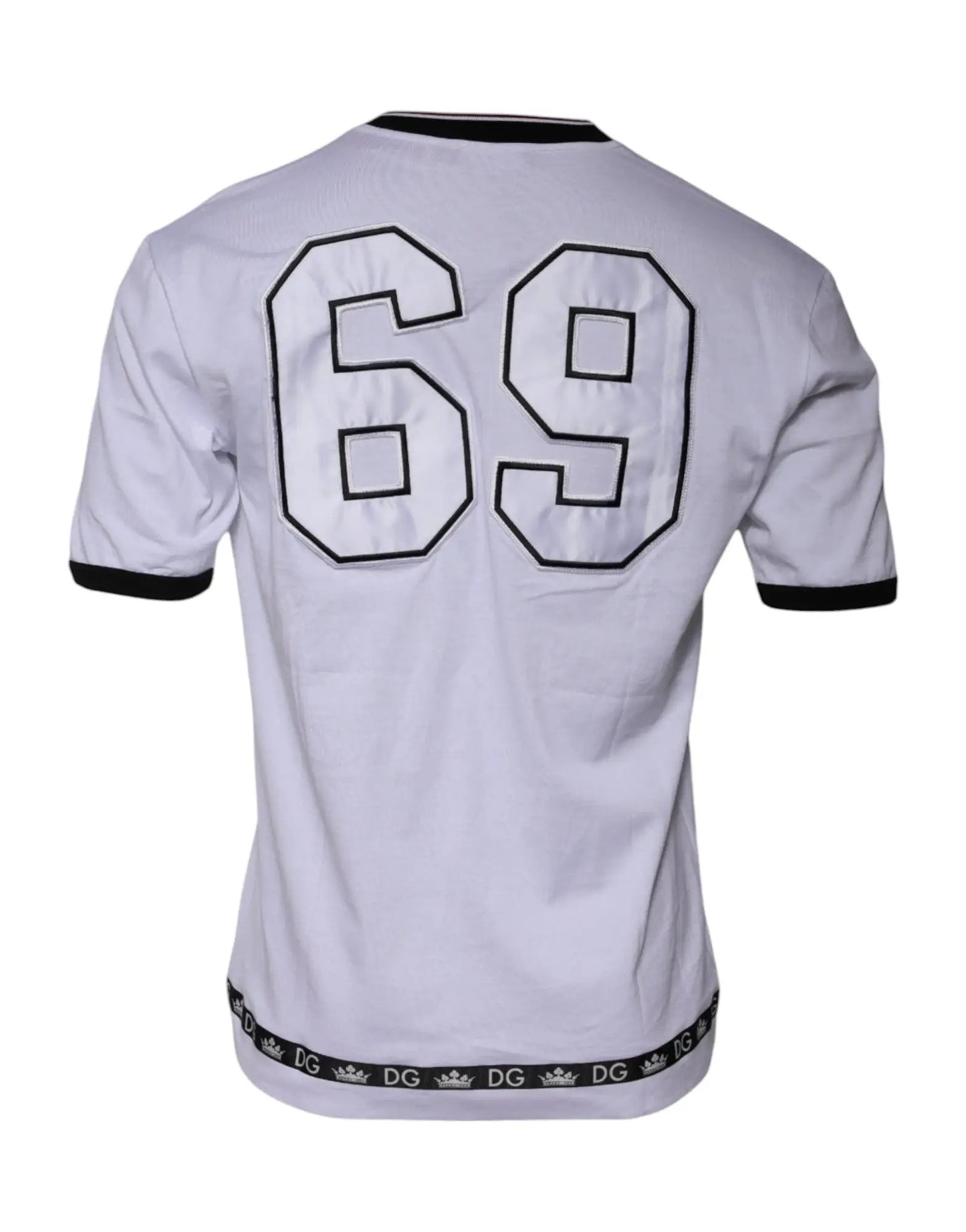 Dolce & Gabbana White Jersey Crew Neck Short Sleeves T-shirt by Dolce & Gabbana