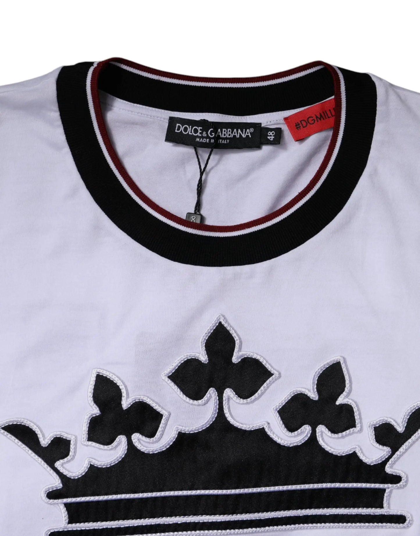 Dolce & Gabbana White Jersey Crew Neck Short Sleeves T-shirt by Dolce & Gabbana
