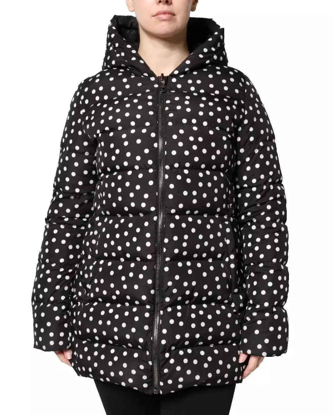 Dolce & Gabbana Black Polyester Hooded Reversible Jacket by Dolce & Gabbana