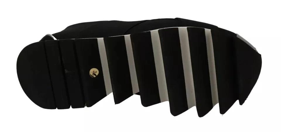 Dolce & Gabbana Black Shark Neoprene Stretch Sneakers Shoes by Dolce & Gabbana