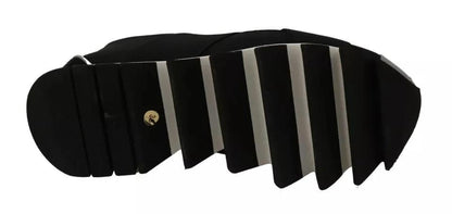 Dolce & Gabbana Black Shark Neoprene Stretch Sneakers Shoes by Dolce & Gabbana