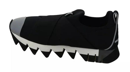 Dolce & Gabbana Black Shark Neoprene Stretch Sneakers Shoes by Dolce & Gabbana