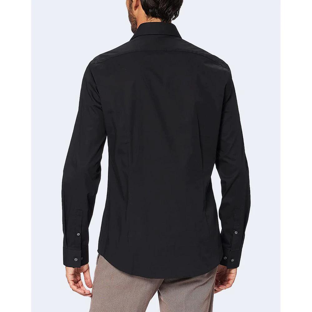 Calvin Klein Black Cotton Dress Shirt by Calvin Klein