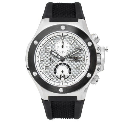 Bobroff Montre Sport En Caoutchouc Noire Avec Boîtier Acier Noir Et Design Urbain Résistant Pour Ville et Sport