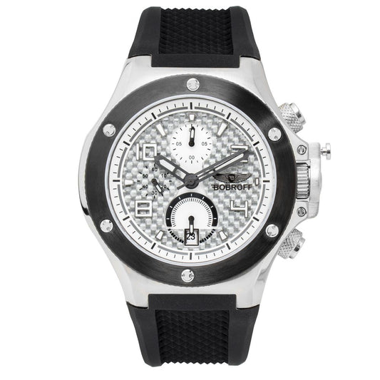 Bobroff Montre Sport En Caoutchouc Noire Avec Boîtier Acier Noir Et Design Urbain Résistant Pour Ville et Sport