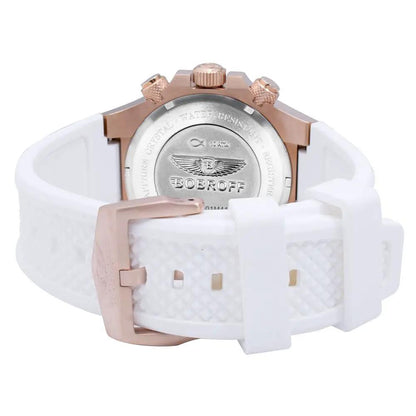 Bobroff White Rubber Bracelet Watch by Bobroff