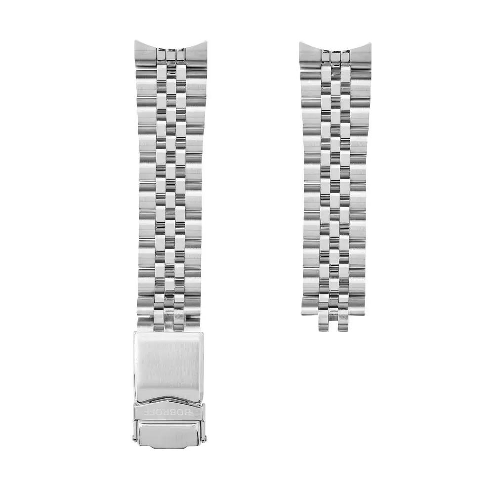 Bobroff Silver Stainless Steel Bracelet Watch by Bobroff