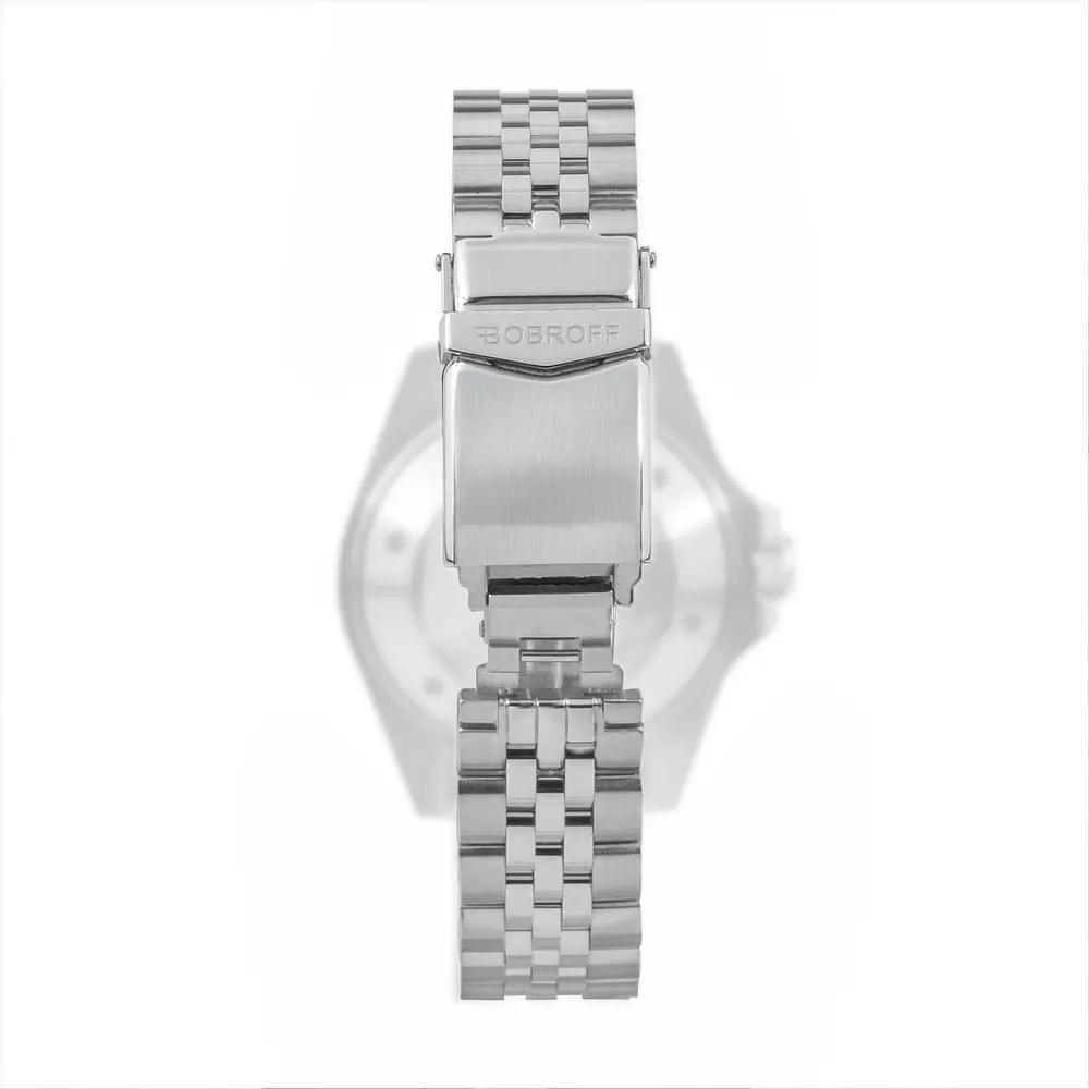 Bobroff Silver Stainless Steel Bracelet Watch by Bobroff