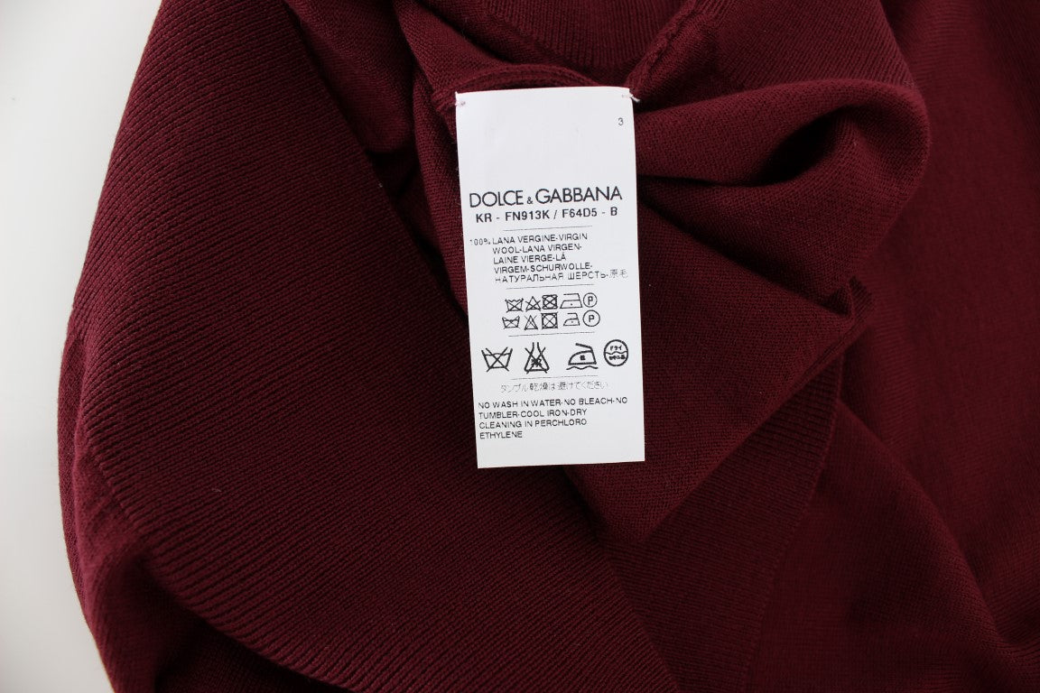 Dolce & Gabbana – Gilet Sans Manches en Laine Rouge avec Logo | Collection MainLine