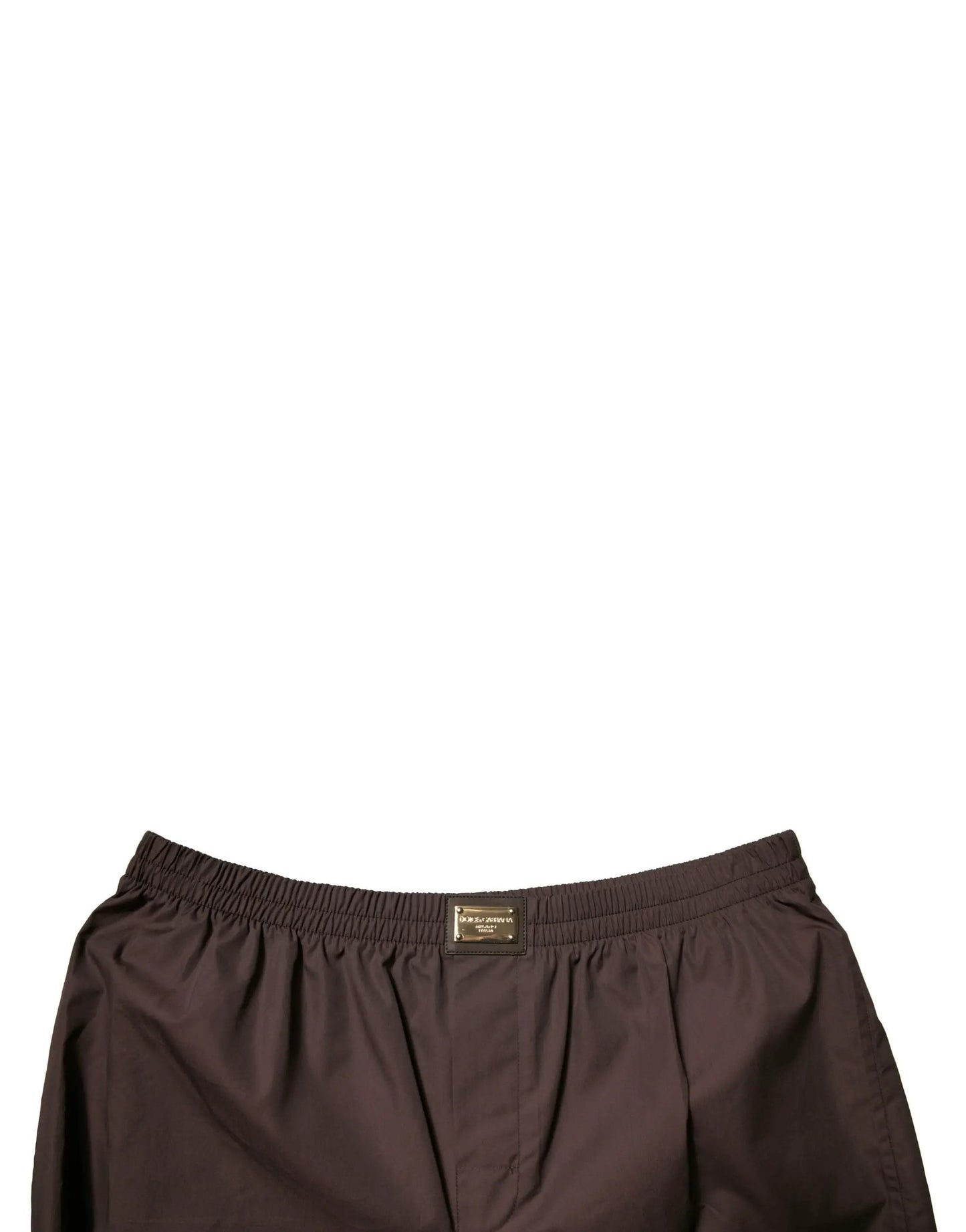 Dolce & Gabbana Brown Cotton Blend Men Mid Waist Shorts by Dolce & Gabbana