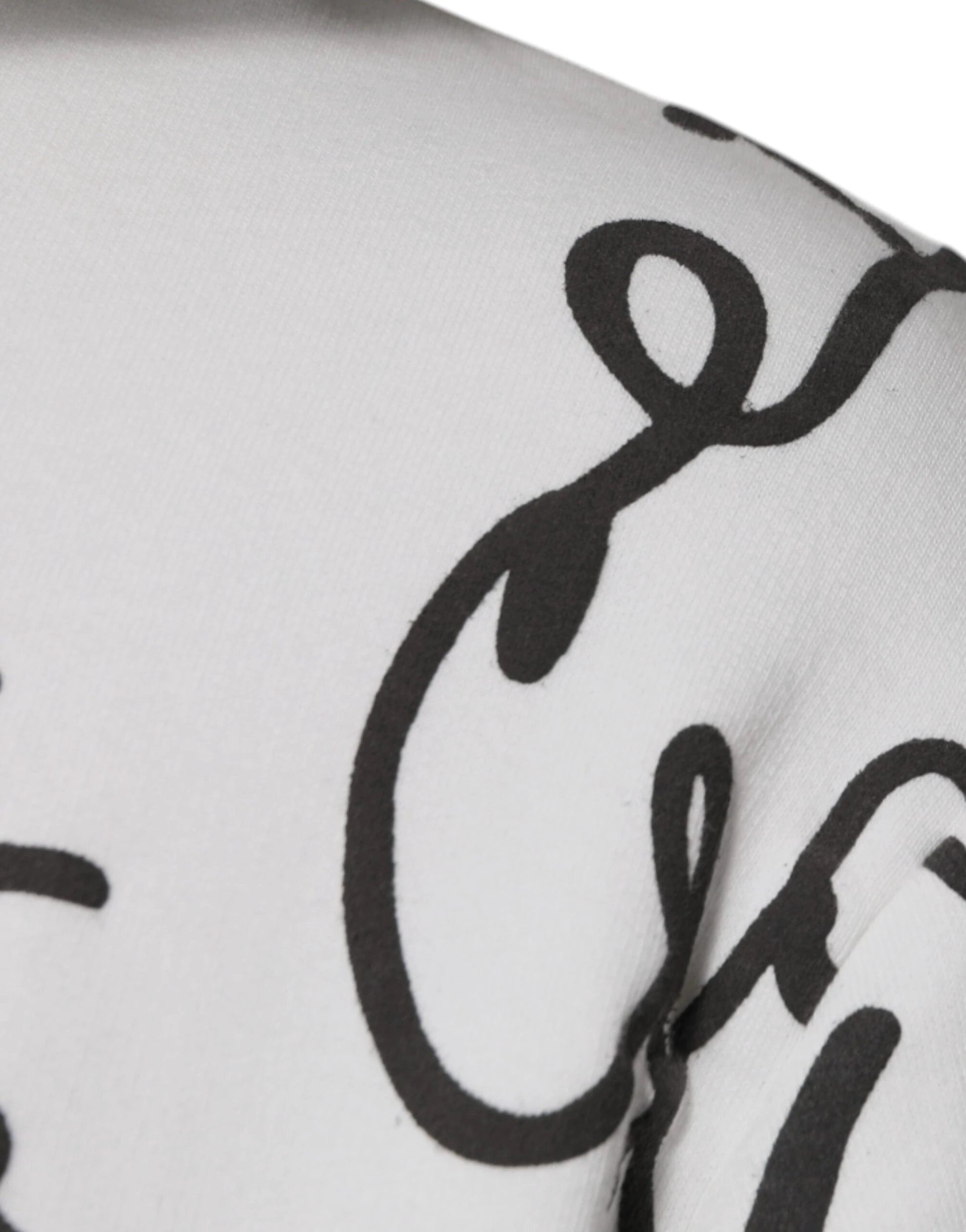 Dolce & Gabbana White Logo Cotton Hooded Sweatshirt Sweater by Dolce & Gabbana