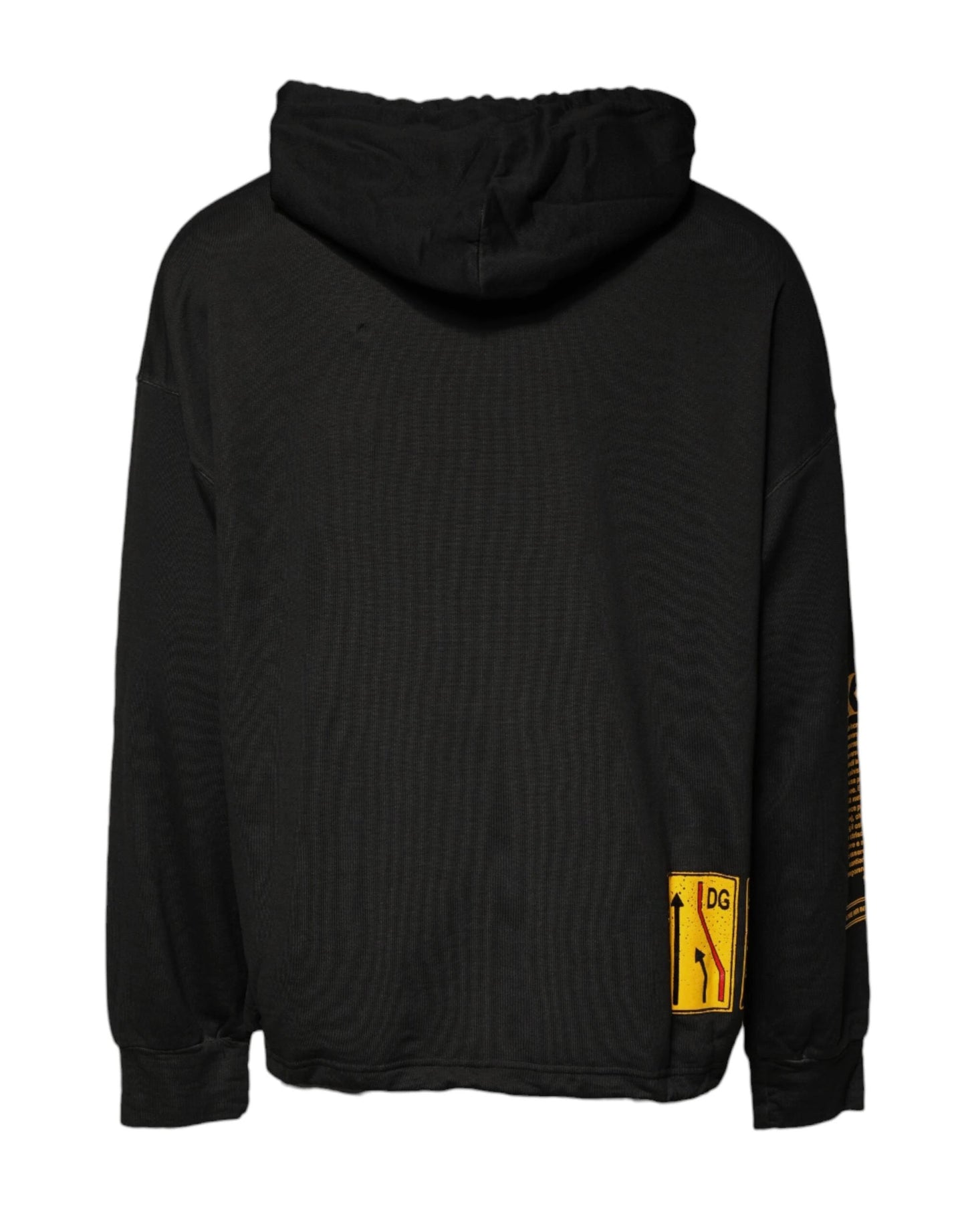 Dolce & Gabbana Black Cotton Hooded DG Shield Pullover Sweater by Dolce & Gabbana